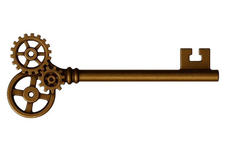 Clue House brass key